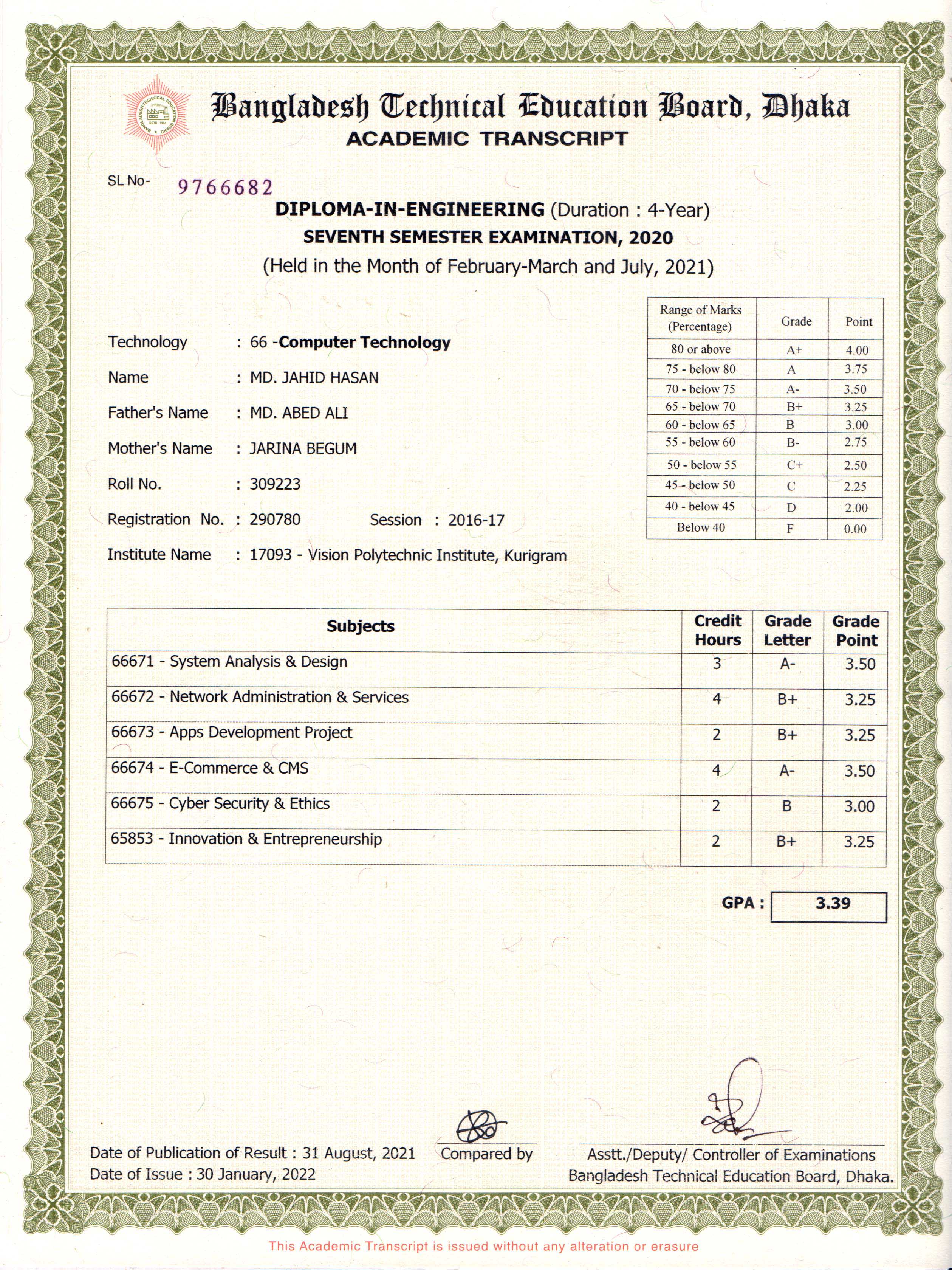 Certificate 8